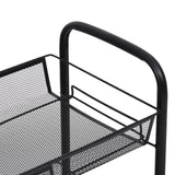 vidaXL Keukentrolley 3-laags 46x26x64 cm ijzer zwart