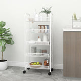 vidaXL Keukentrolley 3-laags 46x26x64 cm ijzer zwart