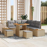 vidaXL Garden Sofa Set 8 pcs Black Poly Rattan and Powder-Coated Steel