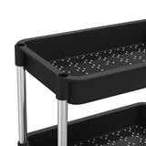 vidaXL Keukentrolley 5-laags 42x29x128 cm ijzer en ABS zwart