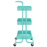 vidaXL Keukentrolley 3-laags 42x35x85 cm ijzer en ABS zwart