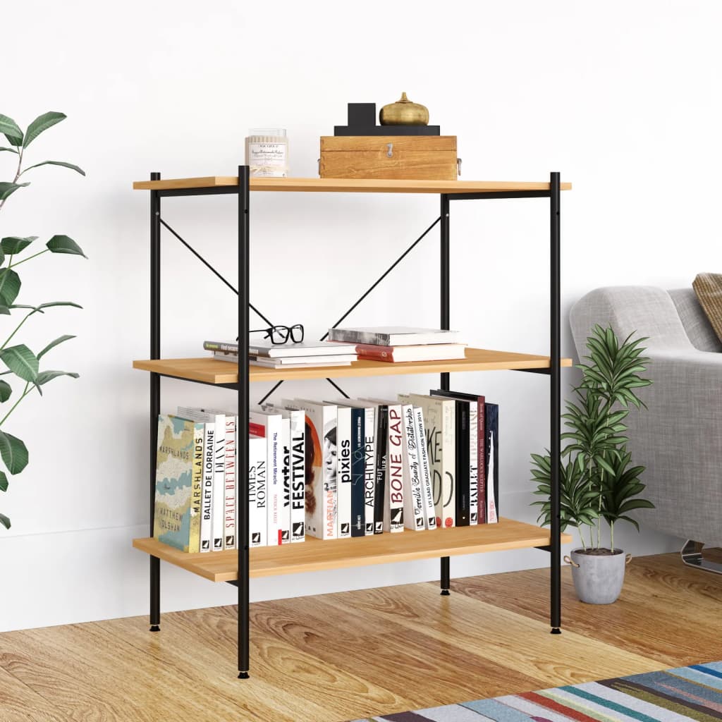 vidaXL Opbergrek 3-laags 80x40x92 cm zwart