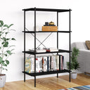 vidaXL Opbergrek 3-laags 80x40x92 cm zwart