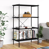 vidaXL Opbergrek 3-laags 80x40x92 cm zwart