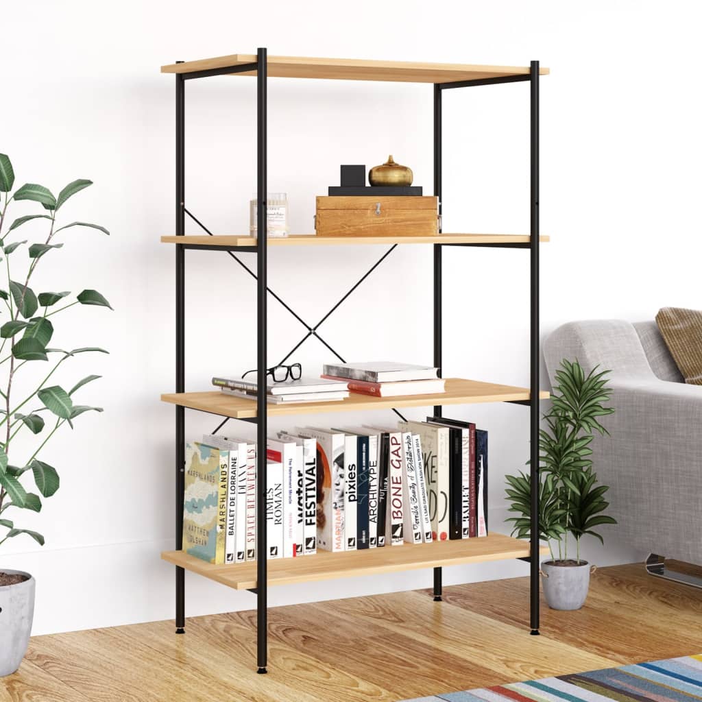 vidaXL Opbergrek 3-laags 80x40x92 cm zwart