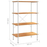 vidaXL Opbergrek 3-laags 80x40x92 cm zwart
