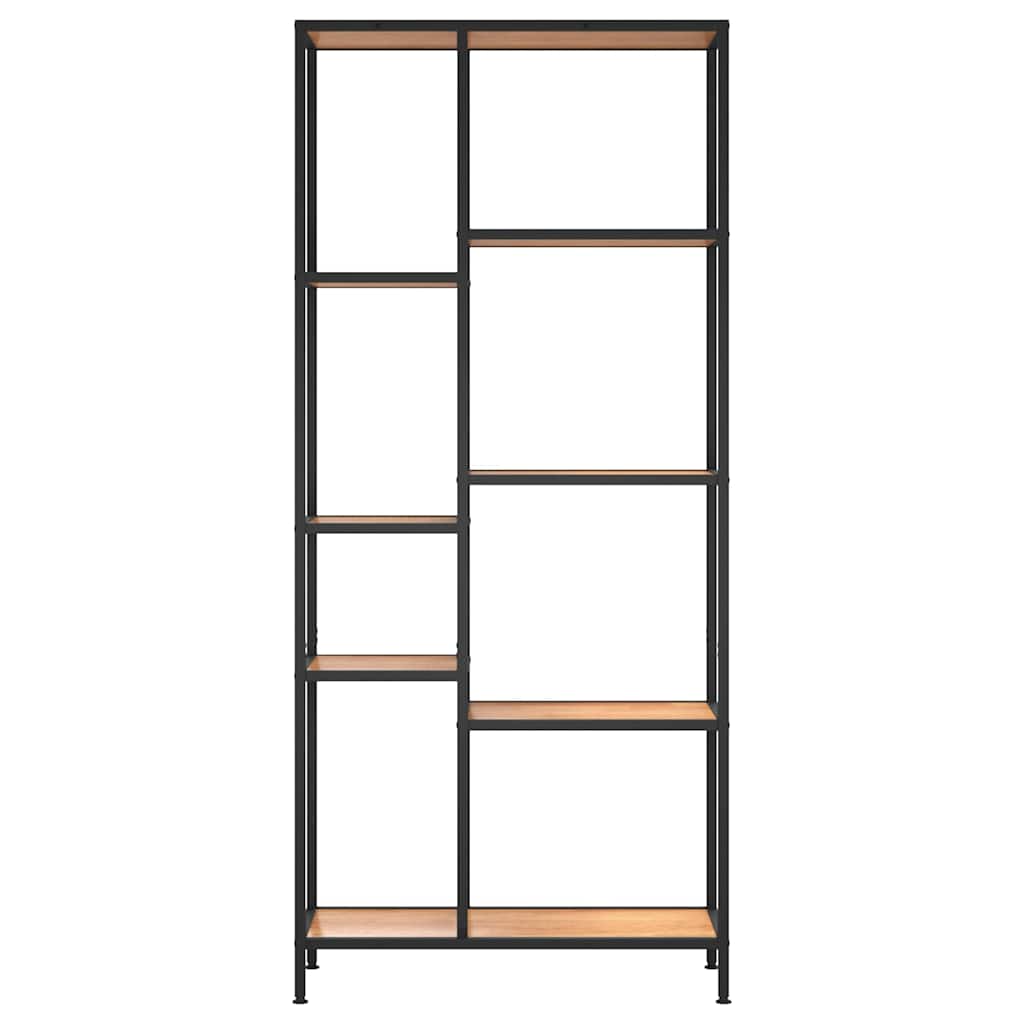 vidaXL Boekenkast 80x30x120 cm staal en bewerkt hout