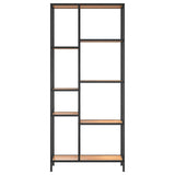 vidaXL Boekenkast 80x30x120 cm staal en bewerkt hout