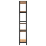 vidaXL Boekenkast 80x30x120 cm staal en bewerkt hout