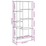 vidaXL Boekenkast 80x30x120 cm staal en bewerkt hout