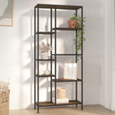 vidaXL Boekenkast 80x30x120 cm staal en bewerkt hout