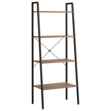 vidaXL Opbergmeubel met 3 lagen 56x35x108 cm lichtbruin en zwart