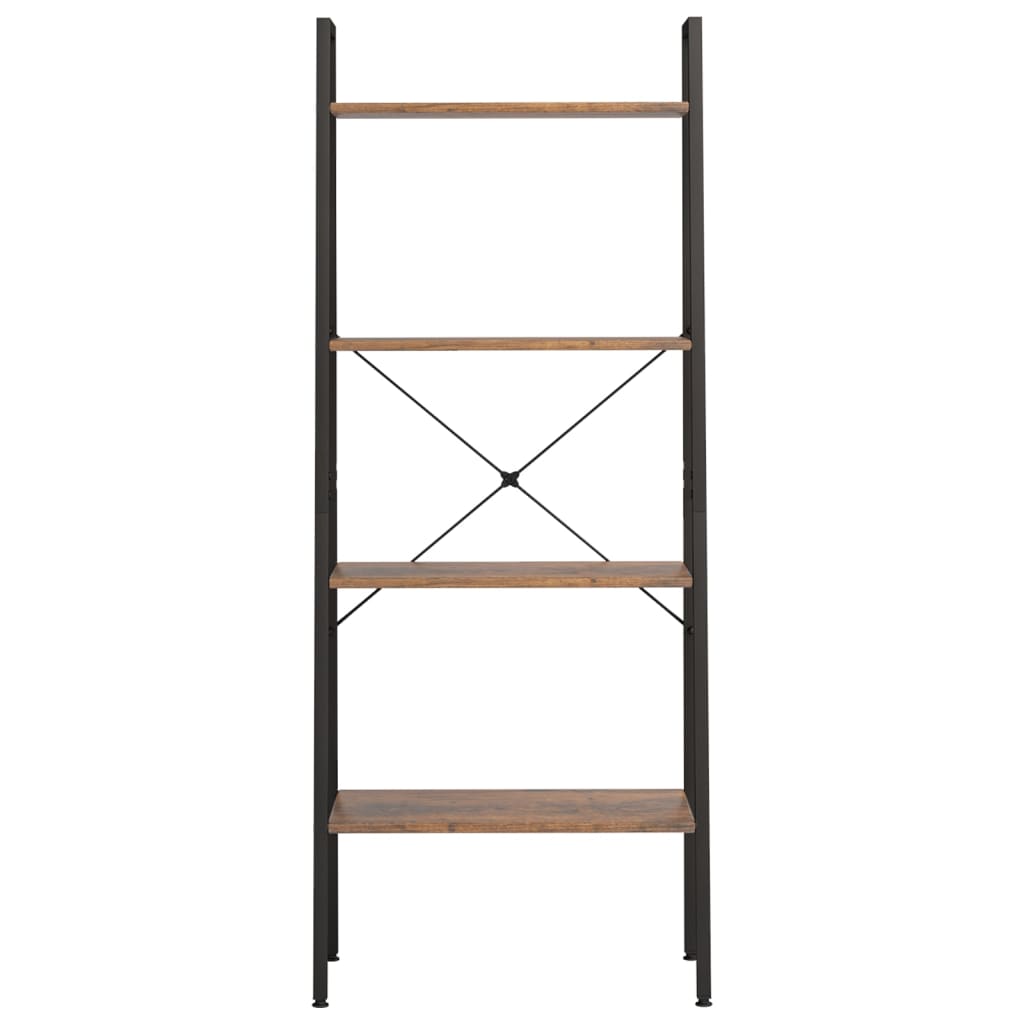 vidaXL Opbergmeubel met 3 lagen 56x35x108 cm lichtbruin en zwart