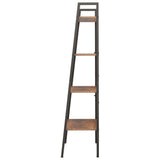 vidaXL Opbergmeubel met 3 lagen 56x35x108 cm lichtbruin en zwart