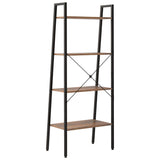 vidaXL Opbergmeubel met 3 lagen 56x35x108 cm lichtbruin en zwart