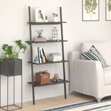 vidaXL Ladderrek met 3 schappen 64x34x116 cm lichtbruin en zwart
