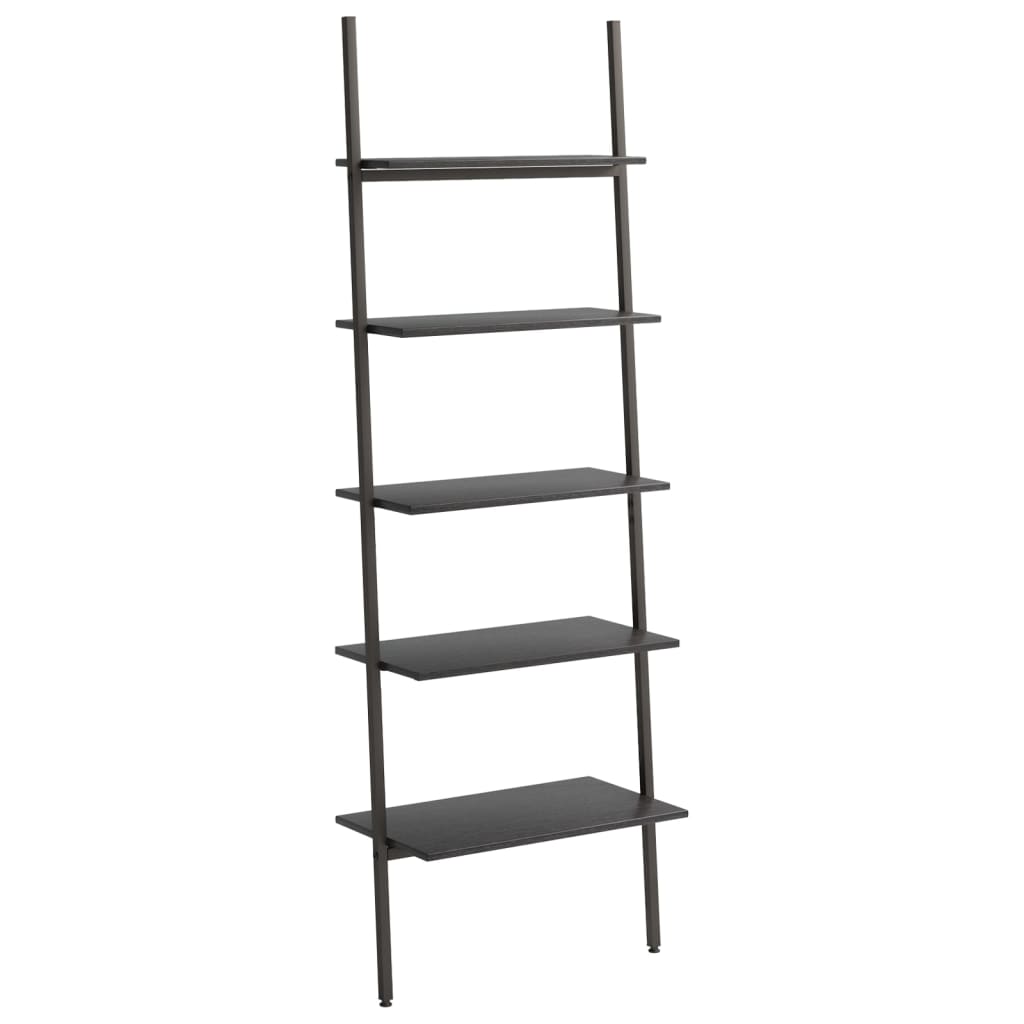 vidaXL Ladderrek met 3 schappen 64x34x116 cm lichtbruin en zwart