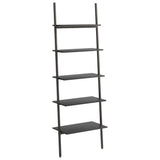 vidaXL Ladderrek met 3 schappen 64x34x116 cm lichtbruin en zwart