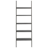 vidaXL Ladderrek met 3 schappen 64x34x116 cm lichtbruin en zwart