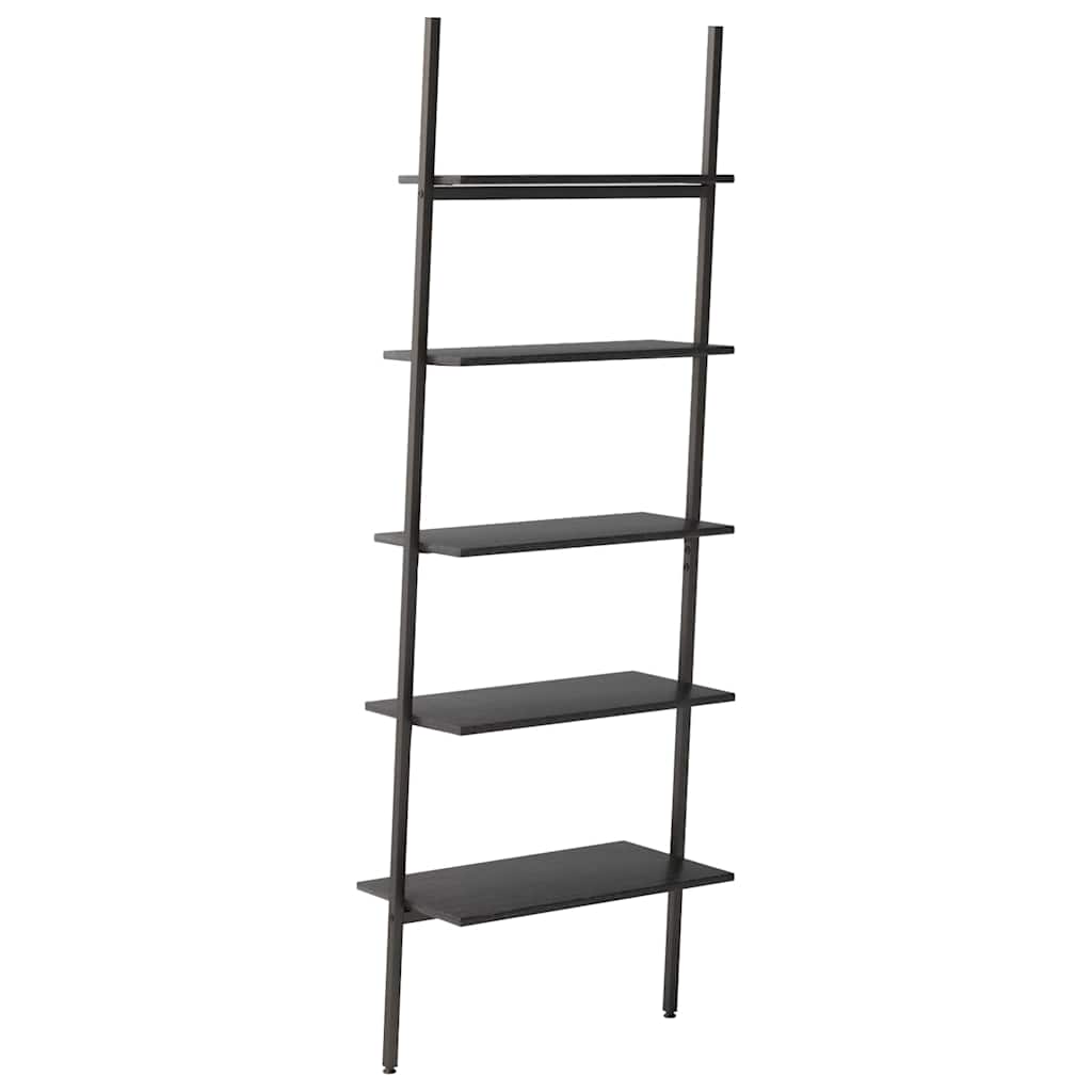 vidaXL Ladderrek met 3 schappen 64x34x116 cm lichtbruin en zwart