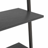 vidaXL Ladderrek met 3 schappen 64x34x116 cm lichtbruin en zwart