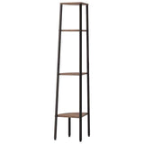 vidaXL Hoekkastje met 3 schappen 45,5x31,5x120 cm lichtbruin en zwart