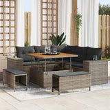 vidaXL Tuinbank Set met kussen met opslag met kussen 8 pcs Zwart