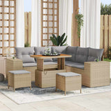 vidaXL Tuinbank Set met kussen met opslag met kussen 8 pcs Zwart