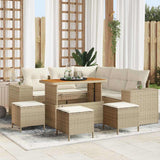 vidaXL Tuinbank Set met kussen met opslag met kussen 8 pcs Zwart