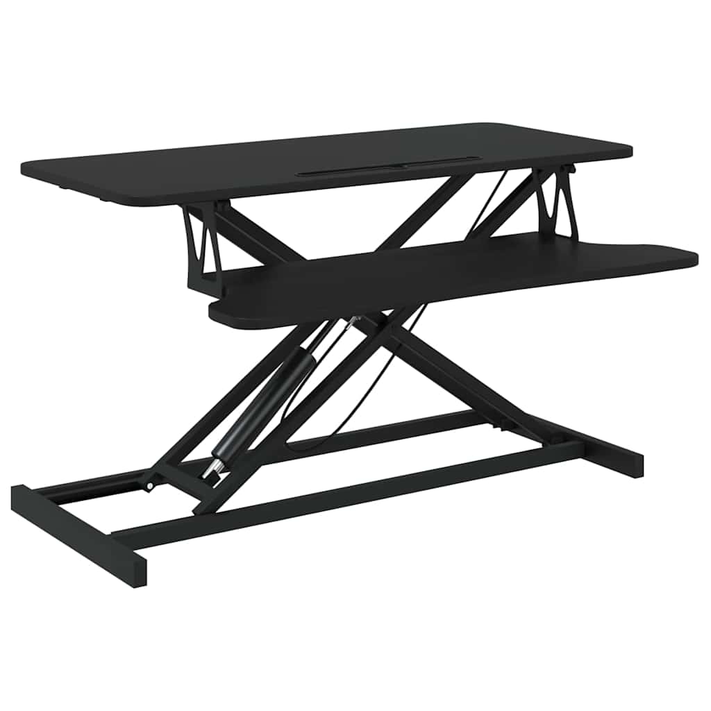 vidaXL Bureau verstelbaar 60x40x(13-41,5) cm staal en bewerkt hout