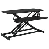 vidaXL Bureau verstelbaar 60x40x(13-41,5) cm staal en bewerkt hout