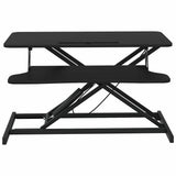vidaXL Bureau verstelbaar 60x40x(13-41,5) cm staal en bewerkt hout