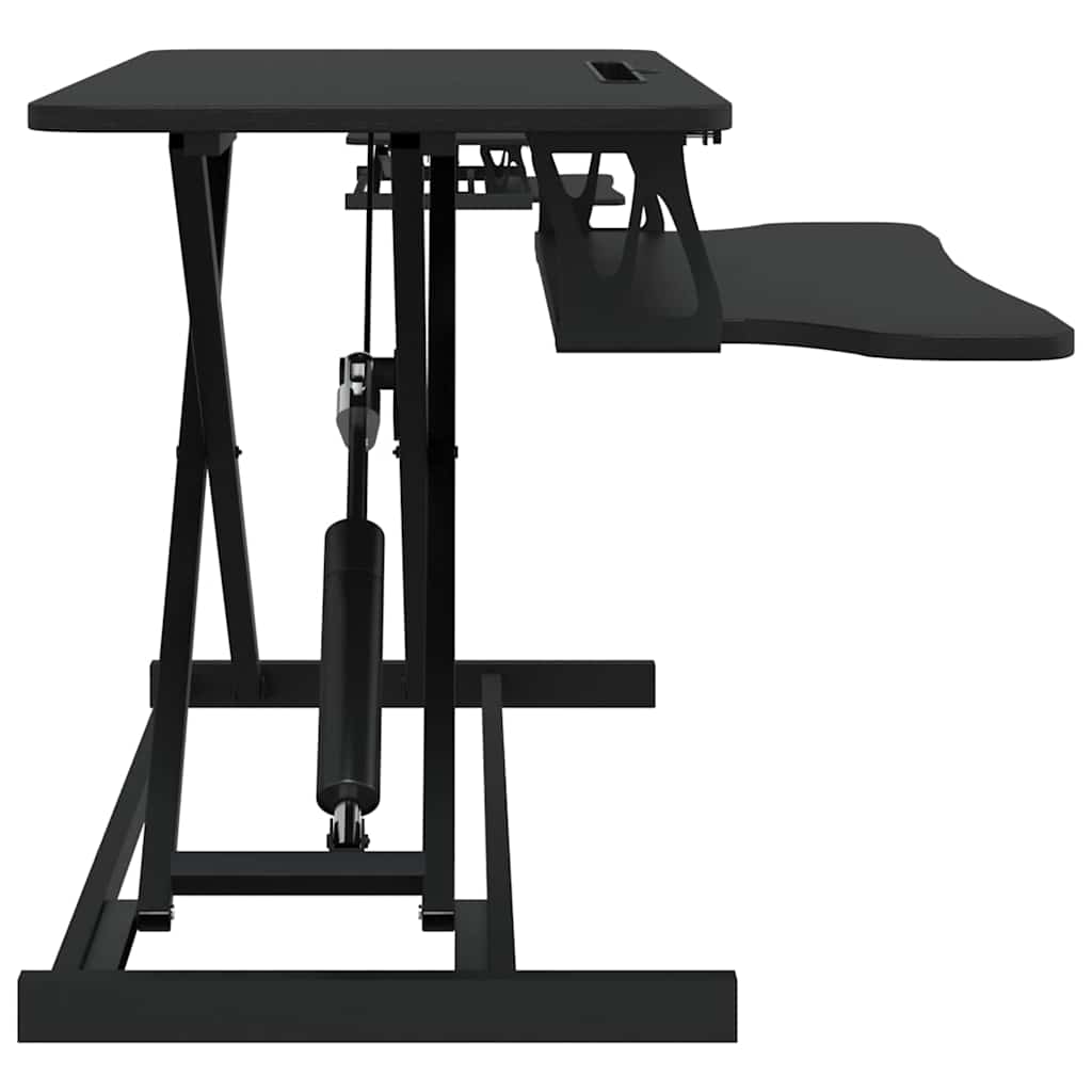 vidaXL Bureau verstelbaar 60x40x(13-41,5) cm staal en bewerkt hout