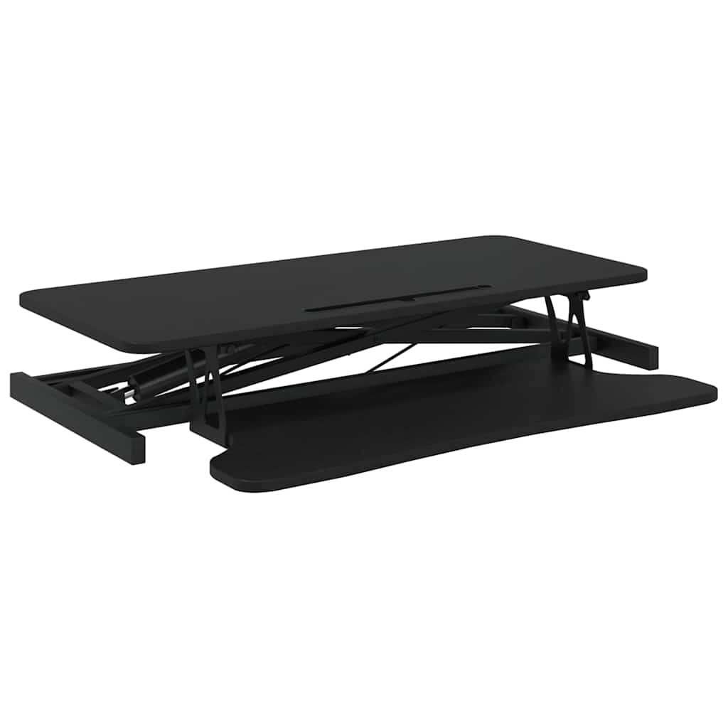 vidaXL Bureau verstelbaar 60x40x(13-41,5) cm staal en bewerkt hout