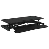 vidaXL Bureau verstelbaar 60x40x(13-41,5) cm staal en bewerkt hout