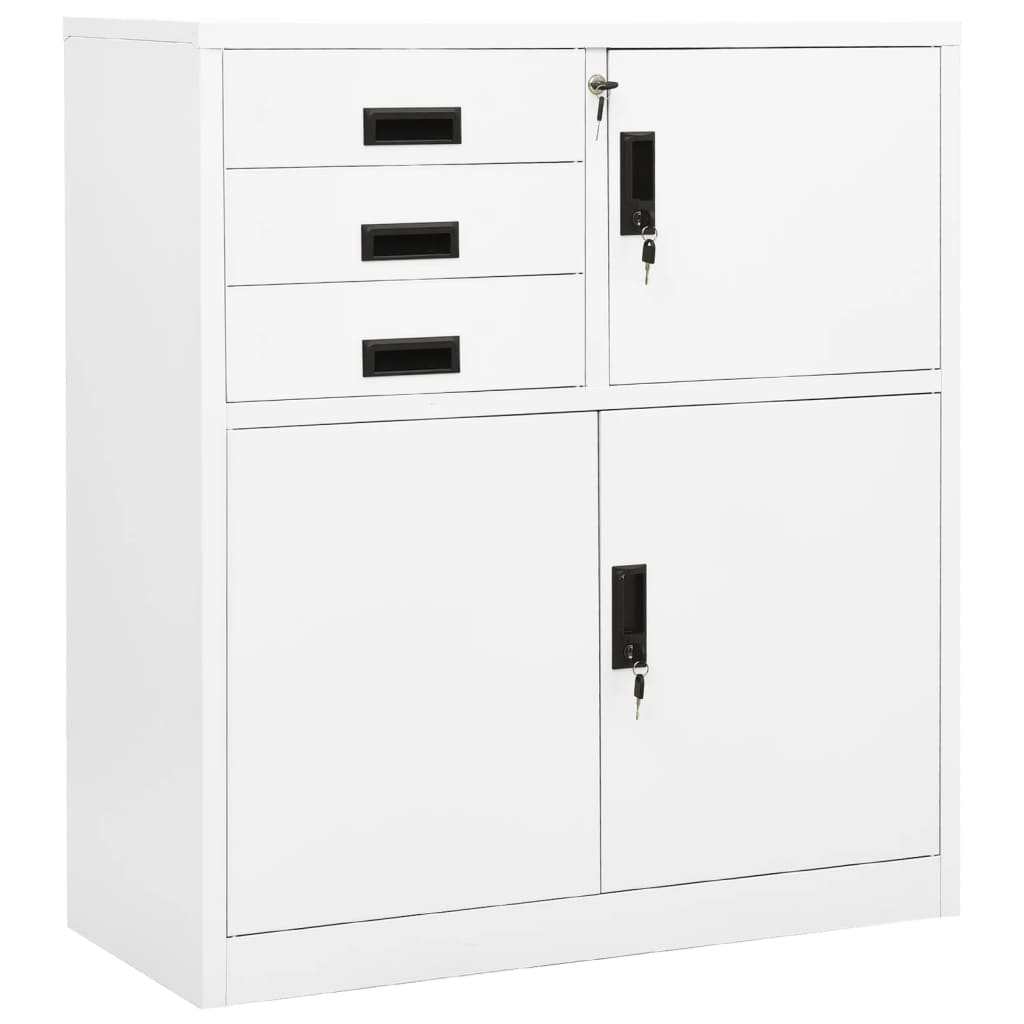 vidaXL Office Cabinet with Planter 90x40x125 cm Steel Anthracite