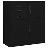 vidaXL Office Cabinet with Planter 90x40x125 cm Steel Anthracite
