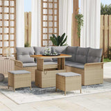 vidaXL Tuinbank Set met kussen met opslag met kussen 8 pcs Zwart