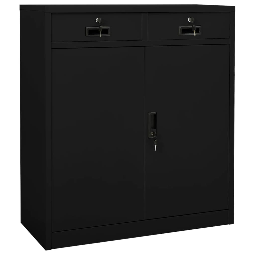 vidaXL Office Cabinet with Planter 90x40x125 cm Steel Anthracite