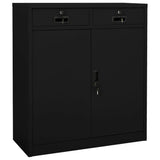 vidaXL Office Cabinet with Planter 90x40x125 cm Steel Anthracite