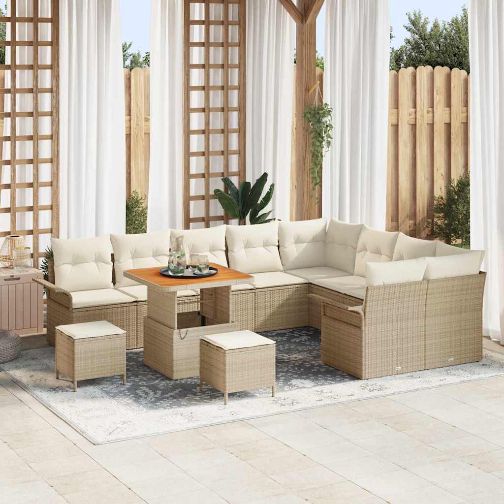 vidaXL Garden Bench Set with Cushion with Storage with Cushion 12 pcs Black