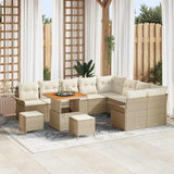 vidaXL Garden Bench Set with Cushion with Storage with Cushion 12 pcs Black