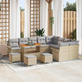vidaXL Garden Bench Set with Cushion with Storage with Cushion 12 pcs Black