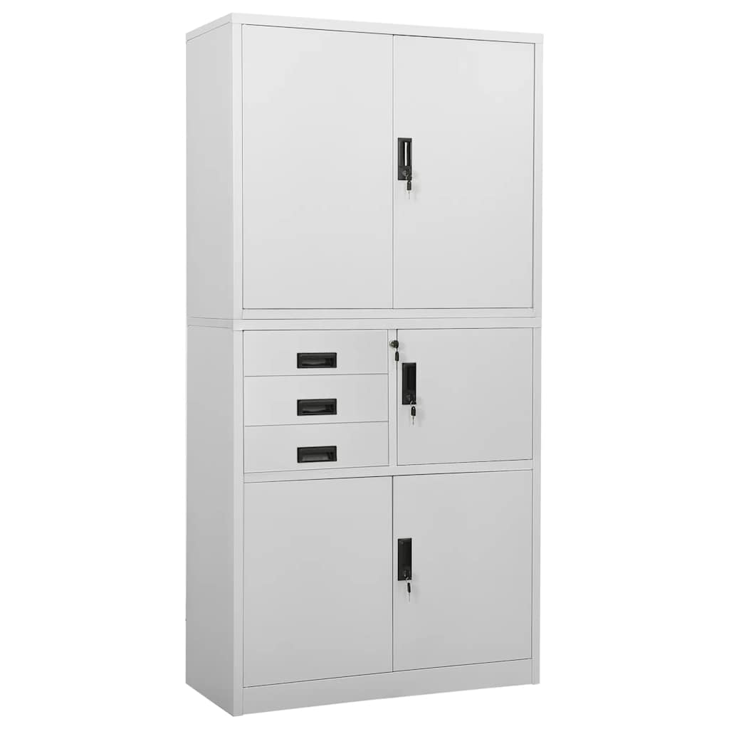 vidaXL Kantoorkast 90x40x180 cm staal wit