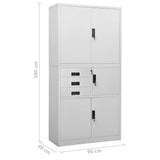 vidaXL Kantoorkast 90x40x180 cm staal wit