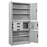 vidaXL Kantoorkast 90x40x180 cm staal wit