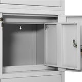 vidaXL Kantoorkast 90x40x180 cm staal wit