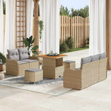 vidaXL Tuinbank Set met kussen met opslag met kussen 8 pcs Zwart