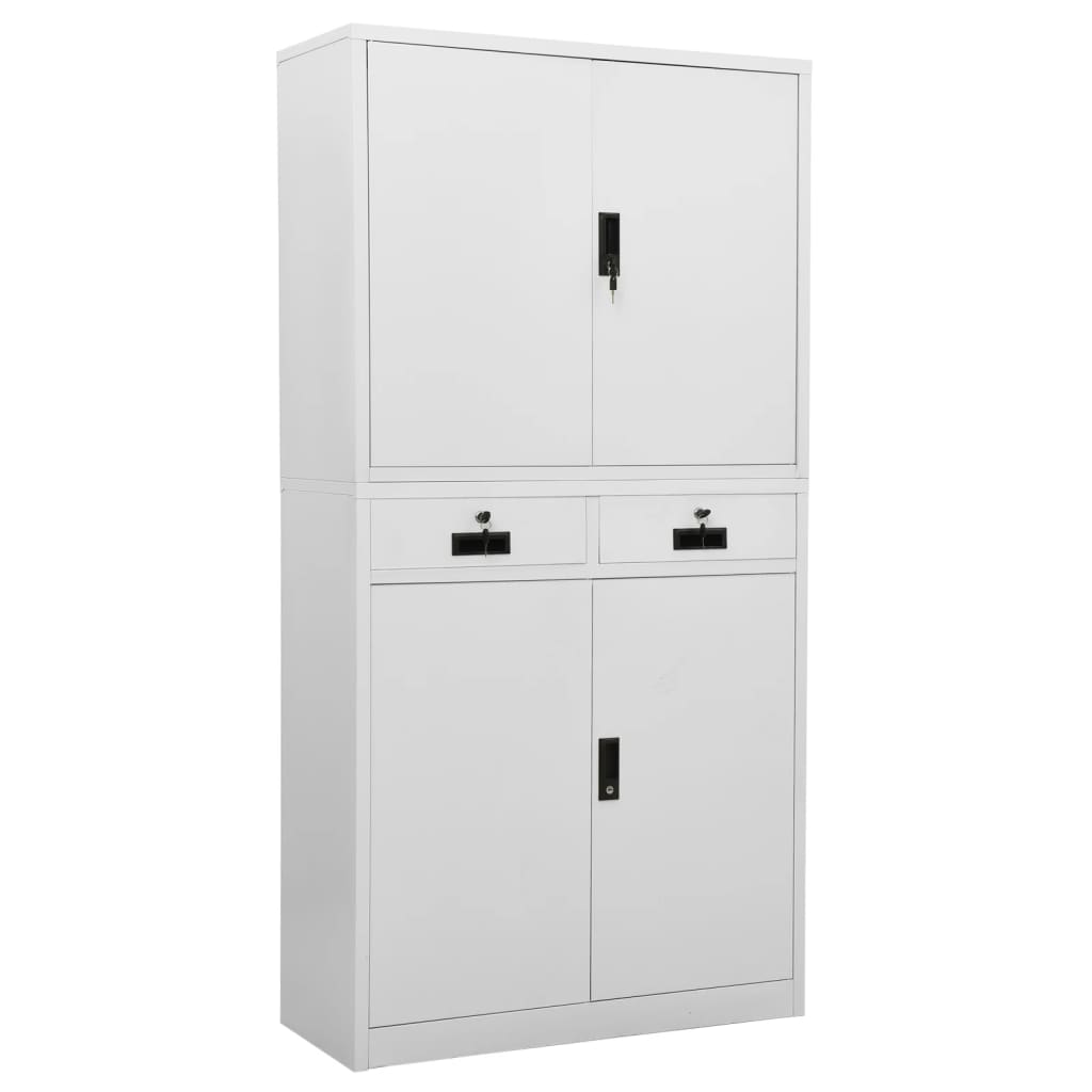 vidaXL Kantoorkast 90x40x180 cm staal wit