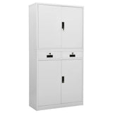vidaXL Kantoorkast 90x40x180 cm staal wit